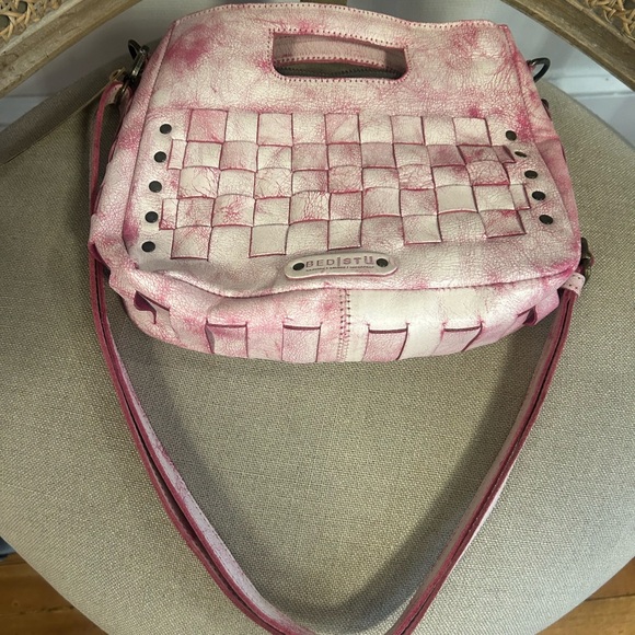 BED|STU Keiki  Fuschia Textured Leather Shoulder Bag - Picture 5 of 8